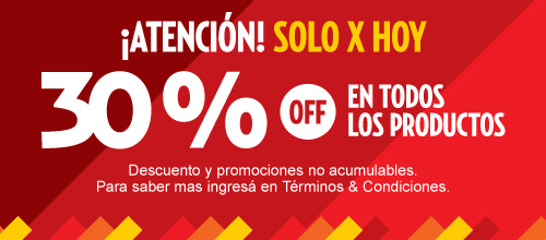 Banner Mobile HFM - Solo por Hoy - 30% OFF en todos los productos